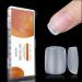 360PCS Extra Short Square Gel False Nail Tips Clear Soft Gel Full Fover Nail Tips Suitable for Nail Salon or Home DIY Gel Nail Extension Tips 15 Sizes 05-360pcs Short Square shaped