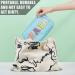 Nylon Waterproof Preppy Makeup Bag - Girls Chenille Letter Portable Travel Organizer for Toiletries and Cosmetics Storage (Blue Hair) - Patches Included - Buy Online on SooperMarket.com