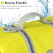 Vivaglory Ripstop Dog Rescue Vest - Improved Buoyancy & Visibility for Small to Medium Dogs - Yellow-Gray XL (78-96cm Chest) - Ideal for Boat Safety - Buy Online on SooperMarket.com