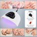 LKE 72W UV LED Nail Lamp with LCD Display | 3 Timer Settings | Gel Nail Polish Curing Dryer - Pink - Buy Online on SooperMarket.com