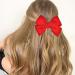 Christmas Bow Hair Clips - 2 Pack Red Bowknot Barrettes for Women, Girls, Kids | Handmade Hair Accessories for Party Decoration and Cosplay Costume - Buy Online on SooperMarket.com