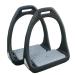 Compositi plastic stirrups reflex with flexible wide tread black/grey stirrups made of plastic