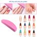 20 PCs Pink Nail Buffers | Double Sided 100/180 Grit Buffer Blocks | Portable Washable Sanding File Arc Shape - Buy Online on SooperMarket.com