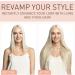 4PCS-11Clips Curly Synthetic Hair Extensions 22 Inches - Dark Blonde mix Bleach Blonde - Buy Online on SooperMarket.com