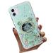 Tivenfezk Nadoli for iPhone 11 Treibsand B r astronaut Hidden Standh lle caricature glitter astronaut stand soft silicone bling mobile phone case transparent protective cover iphone 11 green