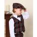 Mint Green Baby Flat Cap | Vintage Drivers Hat | Breathable & Soft | Age 0-8 Years | 1-2 Years | Black Plaid - Buy Online on SooperMarket.com