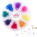 Colored Lash Extensions 10D Premade Fans Eyelash Extensions D Curl Color Lashes Extension Premade Lash Fans Handmade Promade Loose Fans Pointed Thin Base (10D-0.07D, 13mm) 1000-10D-0.07-D-8 Color Mix 13mm