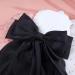 Allereya Vintage Large Silk Bow Hair Clip Barrette - Black Ribbon Hair Accessory for Women and Girls - Buy Online on SooperMarket.com