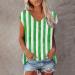Short Sleeve T Shirts Clothing Woman T-Shirt Casual Black Clothing Top Women's Floral Pattern for Women Crop Tops Shirt Shirts Top Women's Summer Tank Top 1 Green L - Buy Online on SooperMarket.com