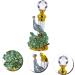Angoily Perfume Bottle Essential Oil Bottle Glass Vintage Travel Vial 14x4x3cm Green - Buy Online on SooperMarket.com