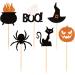 36 Pack Halloween Cupcake Toppers - Witch Hat, Spider, Pumpkin, Ghost, Cat Cupcake Picks - Ideal for Baby Showers, Birthdays, Halloween Parties - Cake Decor Supplies (Pattern 1) - Buy Online on SooperMarket.com