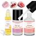Powerful Gel Polish Remover for Nails Kit with Peel Off Latex Tape and Cuticle Oil Shellac Nail Polish Remover Gel No Need Soaking or Wrapping gel remover & latex liquid & cuticle oil