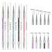 Sularpek 5 Pcs Double Ended Nail Art Brushes Set | Liner Brushes, Dotting Tools & Painted Pen for DIY Nail Designs - Buy Online on SooperMarket.com