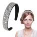 Sparkling Bling Black Headband for Women - Crystal Diamond Rhinestone Hair Accessories - Buy Online on SooperMarket.com