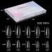 Almond Shaped Nail Tips 500Pcs Clear Acrylic Medium Nails Full Cover with Case for DIY Nail Art 10 Sizes - Buy Online on SooperMarket.com