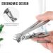 FERYES Stainless Steel Nail Clippers for Thick Nails - Wide Jaw Toenail Cutter with Metal File for Seniors, Men & Women - Gray - Buy Online on SooperMarket.com