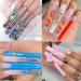 Yimart 500pcs No C Curve XXXL Square Straight False Nail Tips Half Cover - Clear/Natural Long Fake Nails - Buy Online on SooperMarket.com