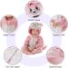 COOKY.D Baby Hooded Rompers | Winter Flannel Jumpsuit Pajamas | 6-12 Months | Pink - Buy Online on SooperMarket.com