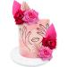 JeVenis Rosa Acrylic Minimalist Art Lady Face Cake Topper Pink Rose Cake Topper Gold Palm Leaves Wedding Cake Toppers for Wedding Bridal Shower Birthday Party - Buy Online on SooperMarket.com