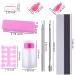 Siquk Gel Nail Polish Remover Kit - 20 Nail Clips, 2 Nail Files, 2 Cuticle Pushers, 600 Cotton Pads, Nail Brush, Grinding Block, Toe Separator - Pink - Buy Online on SooperMarket.com