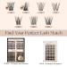 Lashview 144 PCS Cluster Lashes - DIY Mega Volume Eyelash Extensions Reusable Individual Lashes with Super Thin Band & Soft Finish (D17 C-10-16Mix) - Buy Online on SooperMarket.com