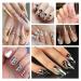 Metallic Mirror Painting Nail Polish - 2x12ml Silver & Gold - Chrome Effect Striper Gel with Brush for DIY Nail Art Manicure - Buy Online on SooperMarket.com