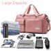 Suruid Travel Duffel Bag with Shoes Compartment - Pink Gym Bag for Men and Women - Buy Online on SooperMarket.com