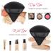 AMMON 6 Pcs Black Triangle Soft Makeup Powder Puff Set - Velour Makeup Sponge Puff for Loose Mineral Powder & Body Contouring - Buy Online on SooperMarket.com