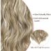 Invisible Wire Hair Extensions - Natural Wavy Synthetic Hair, Adjustable Size, Secure Clips - 20inch Mix Ash Blonde - For Women - Buy Online on SooperMarket.com
