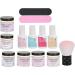 Dip Powder Nail Kit Nail Art Manicure DIY Salon Beginner Extension Kit Nail Dipping Powder Starter Set Nail Art Powder Top Base Coat Gel Dust Brush Manicure Tool Set for Nail K1214 - Buy Online on SooperMarket.com