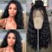 QD-Tizer Loose Curly Synthetic Lace Front Wig for Black Women - Long Black Curly Hair with Baby Hair, Heat Resistant, 180% Density - Buy Online on SooperMarket.com