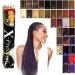 X-pression Ultra Braid Synthetic Hair Extensions - Color #1B Black - 210 cm (Pack of 6) - International Shipping Available - Buy Online on SooperMarket.com