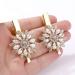 Large Sparkle Rhinestone Flower Hair Clip - Non-Slip Gold Hairpin for Women and Girls - Buy Online on SooperMarket.com