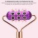 18 Germanium Stones Face Massage Roller | Manual Facial Tool for Fine Lines & Wrinkles Relief - Portable Skin Care Roller (Purple - Buy Online on SooperMarket.com