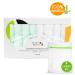 JM Bamboo Baby Washcloths Set - 8 Soft Cloths for Sensitive Skin | 25x25 cm Green & White with Laundry Bag - Ideal for Baby Care - Buy Online on SooperMarket.com