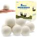 Wool Dryer Balls 8 Pack -Erosbon Premium Organic New Zealand Wool,Natural Fabric Softener for Sensitive Skin-Reusable Laundry Dryer Balls,Reduce Wrinkles & Save Time, Baby Safe & Hypoallergenic