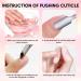 Makartt Nail Shaver - Double Head Cuticle Pusher Pink Stainless Steel Tool for DIY Nail Art & Manicure - Buy Online on SooperMarket.com