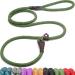 Fida Slip Rope Dog Lead | 1.8m One-Size-Fits-All Slip-On Rope Leash. Easy to Slip On No Collar or Harness Needed. Durable & Weather Resistant Climbers Rope with Reflective Stitching (Green) Large (1.3cm x 1.8m) Green