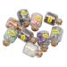 Chip Stones Set Glass Container Exquisite Colors 9 Different Styles Portable Widely Used Mini Stone Bottles for DIY