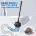 Uptronic All-Angle Toilet Plunger with Holder - Heavy Duty Black Plunger for Bathroom - Buy Online on SooperMarket.com