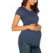 Love2Mi Women's Maternity Nursing Shirt - Layered Wrap Design, Stop Maternity Top - Navy Blue, Size Small - Buy Online on SooperMarket.com