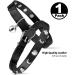 Personalized Leather Cat Collar with Bell and Rhinestone - Adjustable Safety Collar for Cats and Kittens (Black, 7-10 Inch) - Buy Online on SooperMarket.com