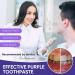 Purple Teeth Whitening Toothpaste for Adults - Stain Removal & Colour Corrector - Gentle Formula - 30ml - Buy Online on SooperMarket.com