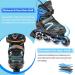 Adjustable Inline Skates with Light Up Wheels for Kids and Adults | Perfect for Indoor and Outdoor Skating | Blue | Big Kids/Youth/Adults - Buy Online on SooperMarket.com