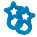 Dentistar Beißring 2 Set-Teether for Babies & toddlers from 3 months-Baby bite ring with handle made of soft material for dental aid & massage-Made in Germany-Blue
