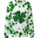 Womens St Patricks Day Heart Pattern Raglan Tee - Green, Large - Buy Online on SooperMarket.com
