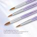 Aokitec Sable Kolinsky Nail Brush #18 - Professional Acrylic Brush for Nail Art | High-Quality Wood Manicure Tool | Violet - Buy Online on SooperMarket.com