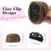 REECHO 2 PCS Mini Claw Clip in Messy & Cat Ears Hair Bun Extensions Wig Accessory Updo Hairpieces for Women Girls (Pack of 2-3" Straight Light Chocolate Brown) Pack of 2 - 3" Straight Light Chocolate Brown - Buy Online on SooperMarket.com