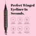 The Quick Flick Hot Fudge Cat Eyeliner Stamp - Water-and-Smudge-Proof Liquid Pen Duo | To The Point 10mm Winged Eyeliner - Buy Online on SooperMarket.com