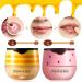 2 Pack Bee Balm Lip Balm Honey Pot Exfoliating Honey & Strawberry Propolis Lip Mask Hydrating & Prevention Dry and Cracked Lip Scrubs Exfoliator Lip Sleeping Mask Reduces Lip Lines with Brush Lip Care